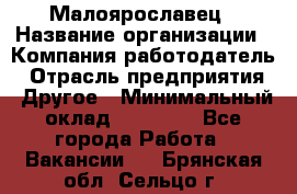 Малоярославец › Название организации ­ Компания-работодатель › Отрасль предприятия ­ Другое › Минимальный оклад ­ 18 000 - Все города Работа » Вакансии   . Брянская обл.,Сельцо г.